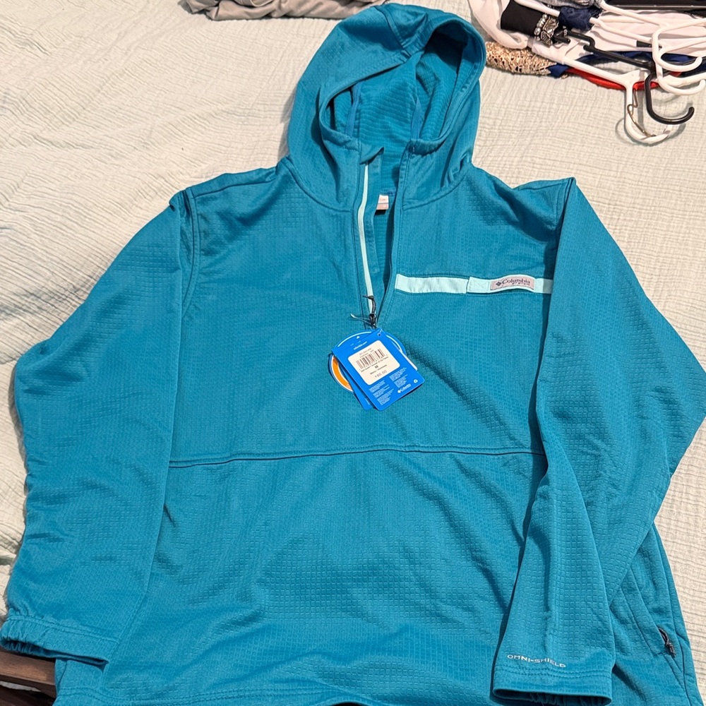 Columbia Teal Hooded Jacket - Picture 1 of 2